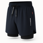 Shorts Compressão Masculinos 2 em 1 – Fitness, Corrida e Treino