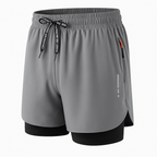 Shorts Compressão Masculinos 2 em 1 – Fitness, Corrida e Treino