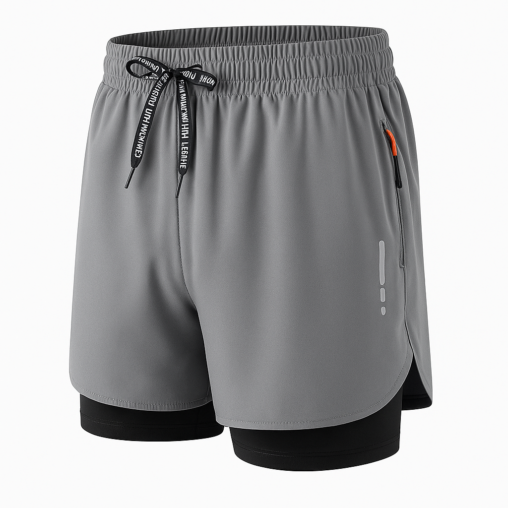 Shorts Compressão Masculinos 2 em 1 – Fitness, Corrida e Treino