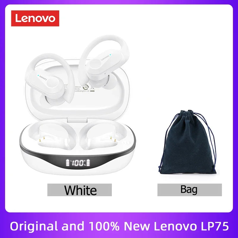 Fone Bluetooth Lenovo LP75 com Display Digital