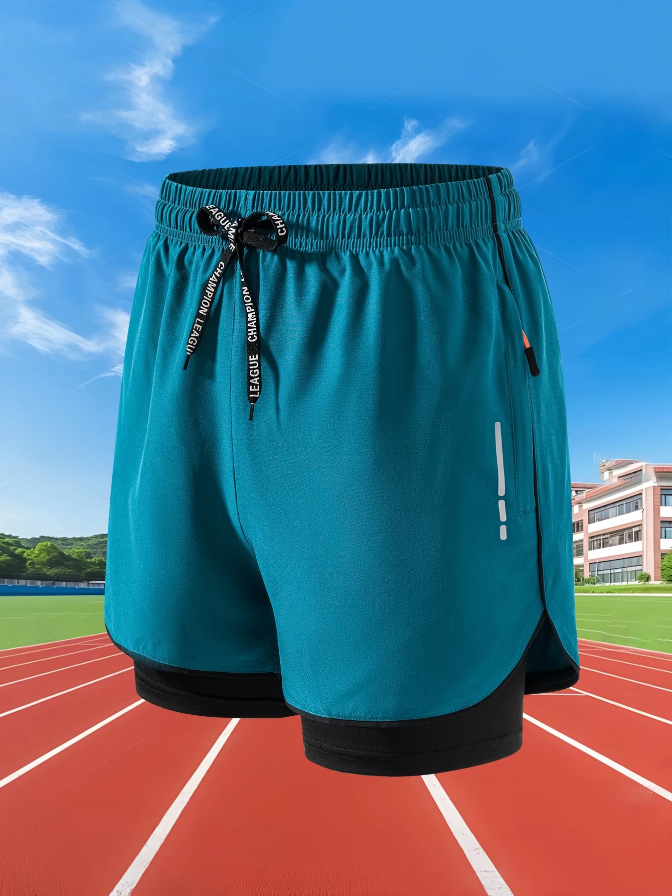 Shorts Compressão Masculinos 2 em 1 – Fitness, Corrida e Treino