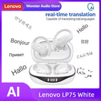 Fone Bluetooth Lenovo LP75 com Display Digital