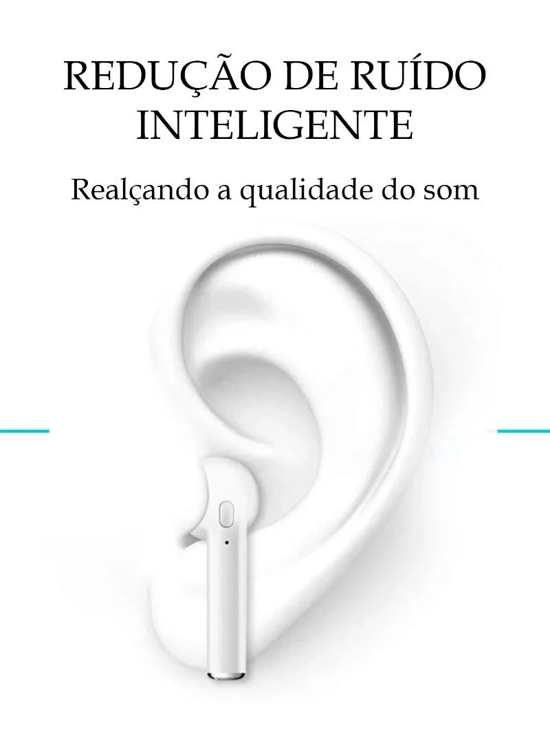Fone Sem Fio i7S TWS Bluetooth 5.0 Com Microfone