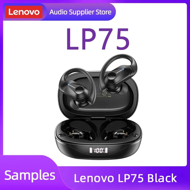 Fone Bluetooth Lenovo LP75 com Display Digital