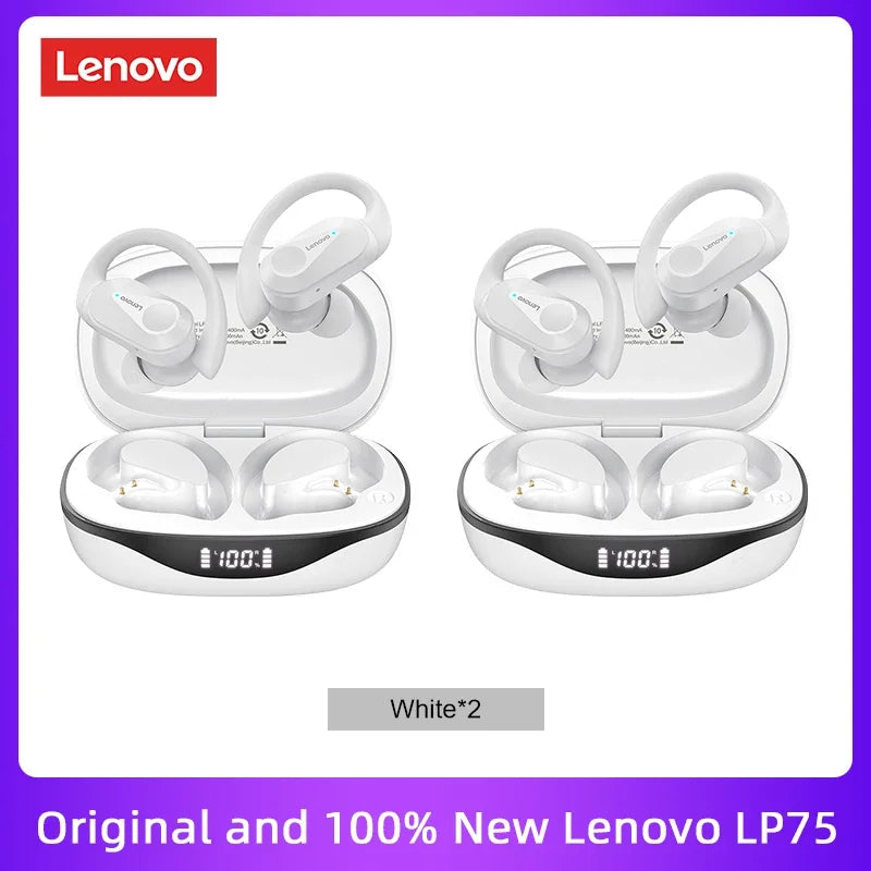 Fone Bluetooth Lenovo LP75 com Display Digital