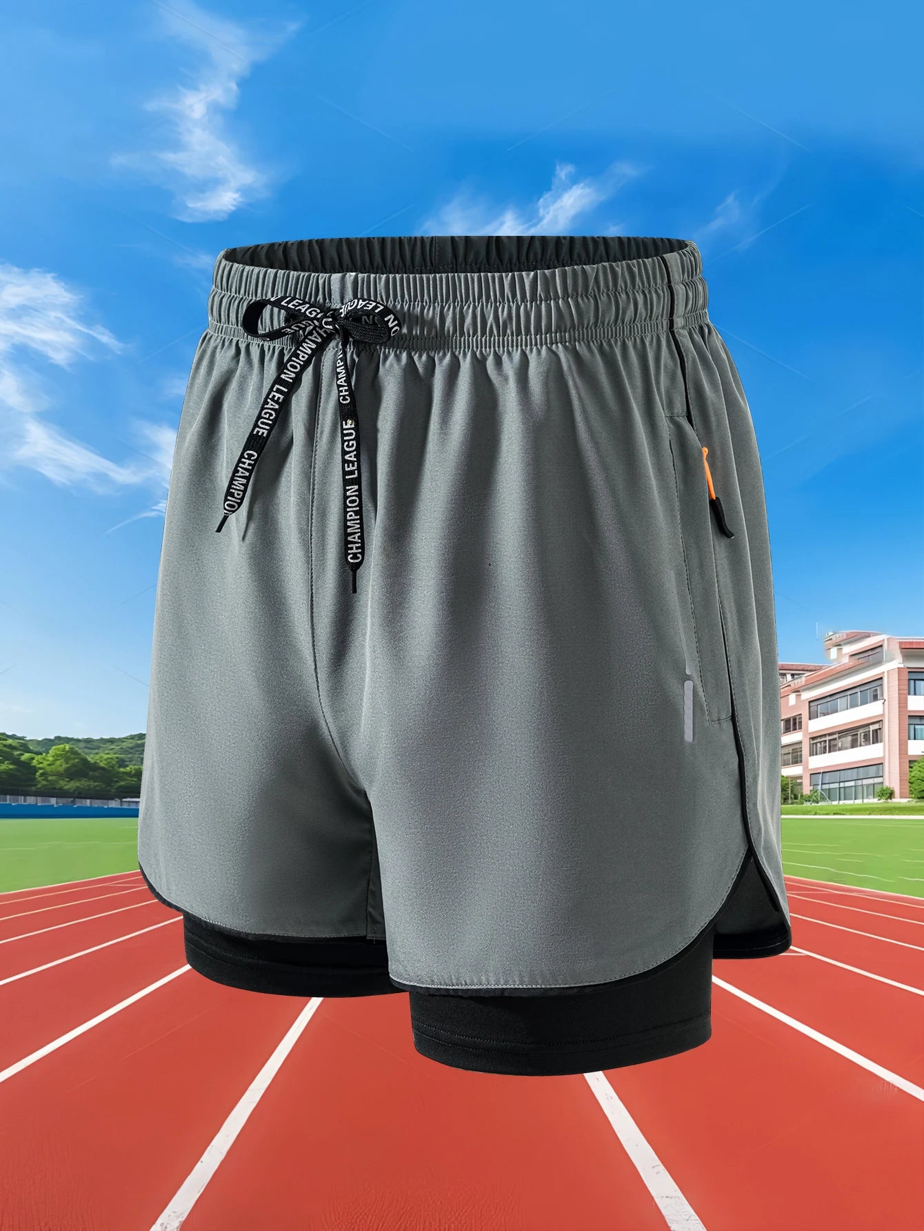 Shorts Compressão Masculinos 2 em 1 – Fitness, Corrida e Treino